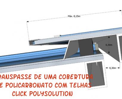 Transpasse em cobertura de Policarbonato - Polysolution