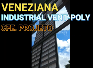 Veneziana Industrial em Policarbonato com Perfis de Aluminio sobre o muro - Privacidade, claridade e ventilação - POlysolution