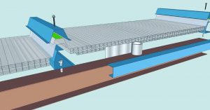 Transpasse em cobertura de Policarbonato - Polysolution 