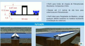 Claraboia Skylight de vidro laminado com Perfil de Aluminio T invertido Polysolution