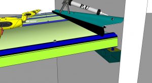 Detalhes conjunto 1 de uma cobertura de Policarbonato comperfis de aluminio Polysolution