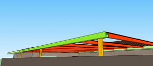  Cobertura de Policarbonato Perfil 100x50 + Perfil T com 6 metros Polysolution