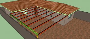  Cobertura de Policarbonato Perfil 100x50 + Perfil T com 6 metros Polysolution