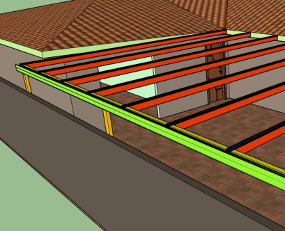 Cobertura de Policarbonato Perfil 100x50 + Perfil T com 6 metros Polysolution