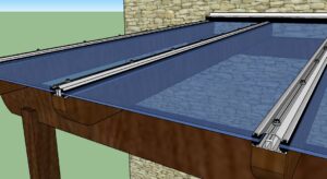 Pergolado de Madeira com Perfil T com gaxeta EPDM - Polysolution