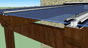 Pergolado de Madeira com Perfil T com gaxeta EPDM - Polysolution