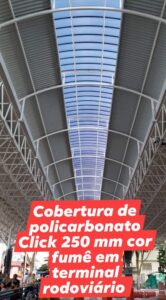 telha de Policarbonato Click 250 FUMÊ - Polysolution