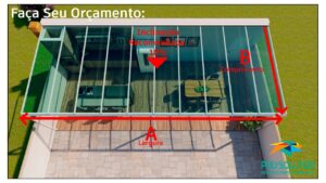 Cobertura de Policarbonato com perfis de Aluminio PC 5512 - POlysolution